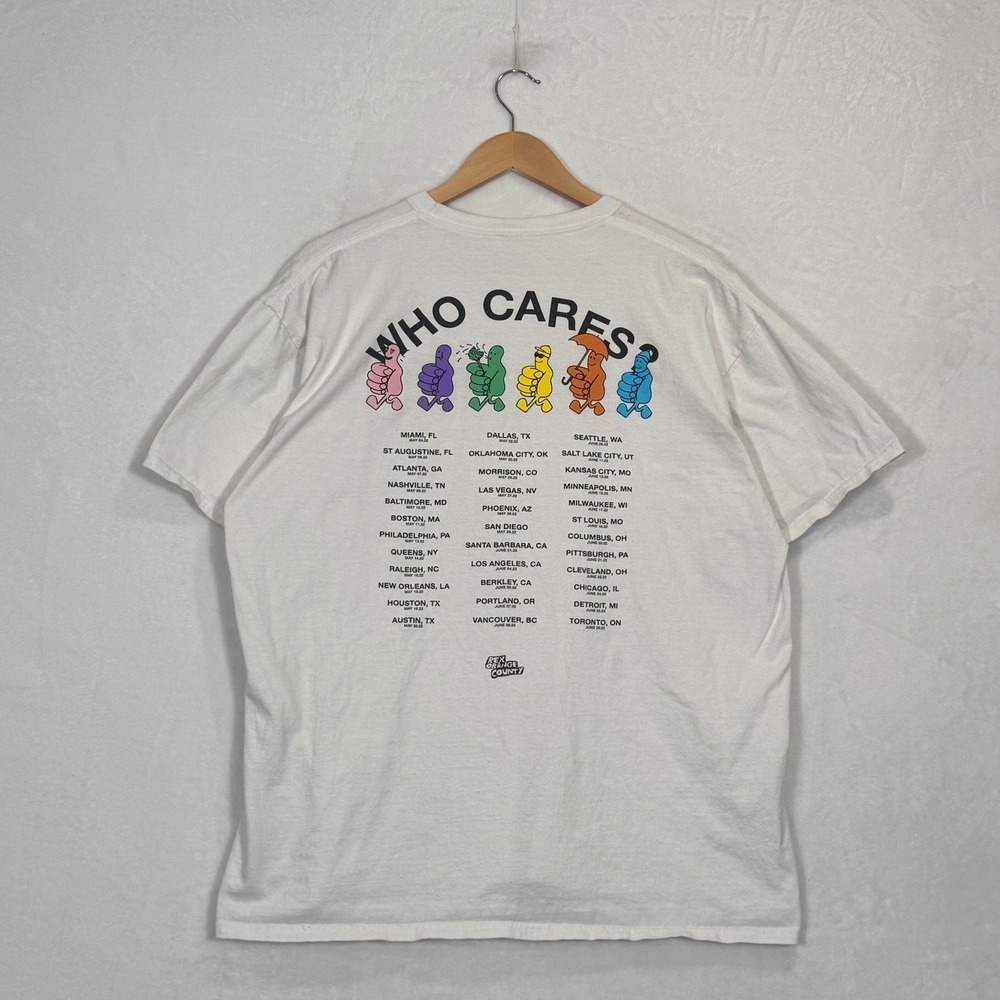 Rex Orange County White Who Cares Tour T-Shirt XL